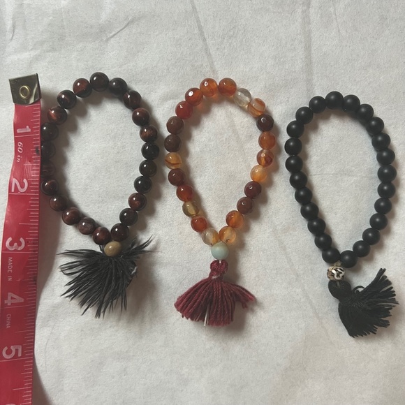 5 bracelet bundle: rose quartz, Tiger's eye, ; new without tags - Picture 7 of 14